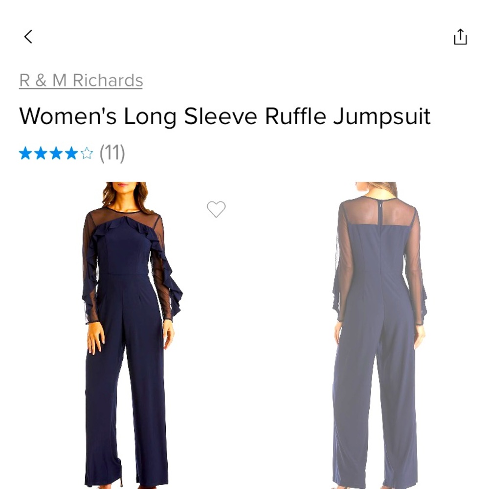 Navy NWT Jumpsuit. Never worn.  Bought for sons wedding.  Still in plastic.